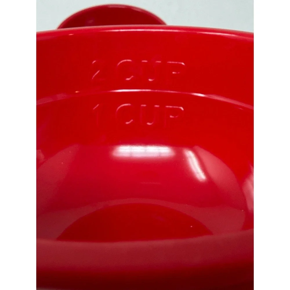 Unbranded Holiday Red Snowflake Nesting Melamine Prep Bowls Set of 5 Kitchenware